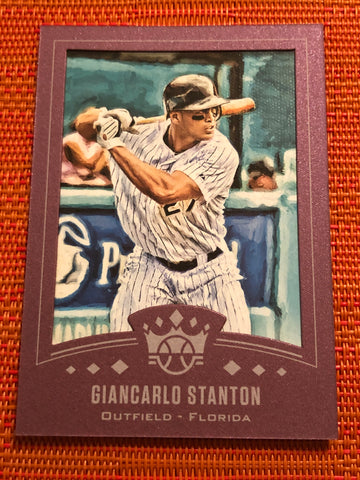 2019 Diamond Kings Crowning Moment Framed Plum Giancarlo Stanton Yankee