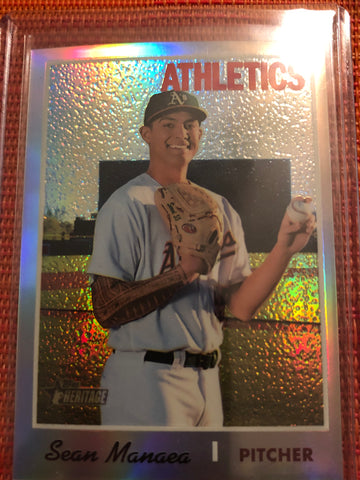 2019 Topps Heritage Refractor Sean Manaea Athletics THC-408  /570