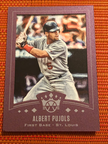 Albert Pujols '02 DK Retro Plum Framed Insert 2019 Diamond Kings Angels