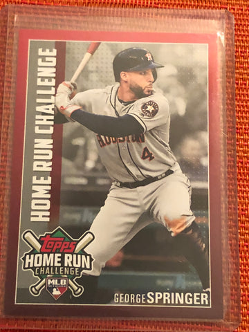 George Springer 2019 Topps Series 1 Home Run Challenge Code Insert Card HRC-28