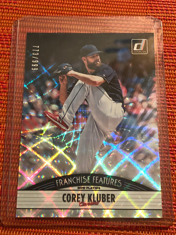 Corey Kluber FF11  Parallel /999 Franchise Features 2019 Donruss