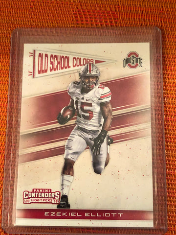 Ezekiel Elliott 2018 Panini Contenders Draft Picks Old School Colors #10