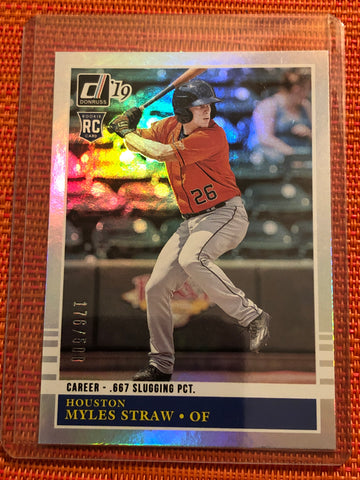 2019 Donruss Baseball Career Stat Line #234 Myles Straw /500