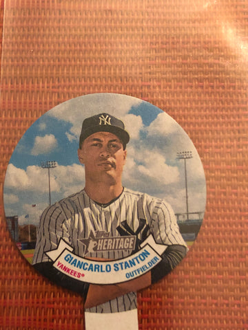 2019 TOPPS HERITAGE GIANCARLO STANTON BASEBALL STARS CANDY LIDS RETAIL INSERT