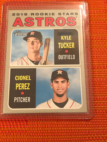 Kyle Tucker/Cionel Perez 2019 Topps Heritage #227 RC Astros