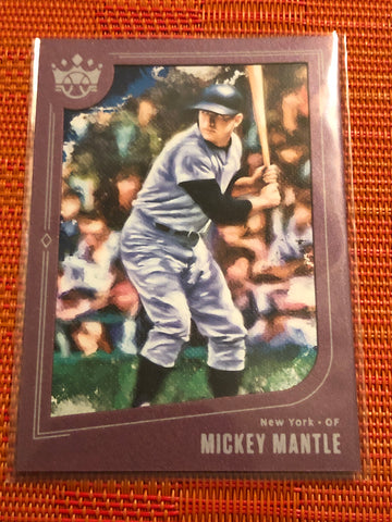 2019 Panini Diamond Kings Mickey Mantle Plum Frame Border Grey NY Yankees