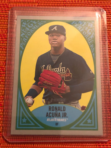 RONALD ACUNA JR. 2019 TOPPS HERITAGE #NAP-17 NEW AGE PERFORMERS ATLANTA BRAVES