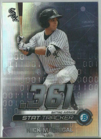 Nick Madrigal 2019 Bowman Chrome Stat Tracker .361 Batting Average #ST-NM