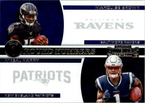 2019 Panini Contenders NFL 10 Marquise Brown/N'Keal Harry - Baltimore Ravens/New England Patriots (Round Numbers Set)