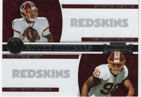 2019 Panini Contenders NFL 20 Dwayne Haskins/Montez Sweat - Washington Redskins (Round Numbers Set)