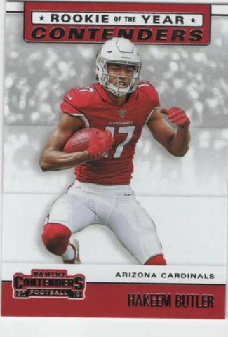 2019 Panini Contenders NFL #20 Hakeem Butler - Arizona Cardinals (Rookie of the Year Contenders Set)