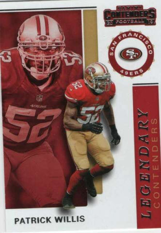 2019 Panini Contenders NFL 15 Patrick Willis - San Francisco 49ers (Legendary Contenders Set )