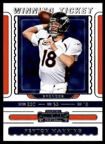 2019 Panini Contenders NFL 2 Peyton Manning - Denver Broncos (Winning Tick. Set)